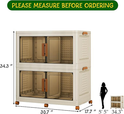 2 Tier Extra Large Stackable Storage Bins - Image 4