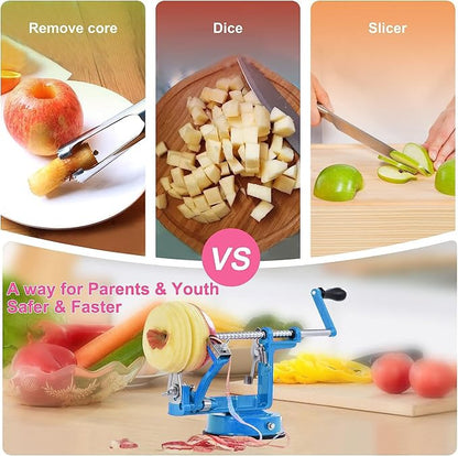 Apple Peeler, Slicer Corer Potato Peelers 3 In 1, Stainless Steel Heavy Duty - Image 4