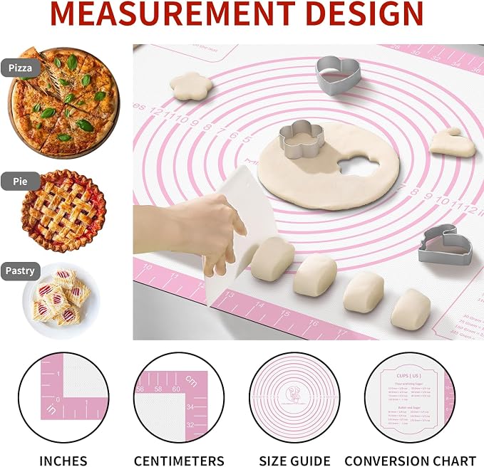 Non-stick Silicone Pastry Mat, Extra Large Baking Mat - Image 4