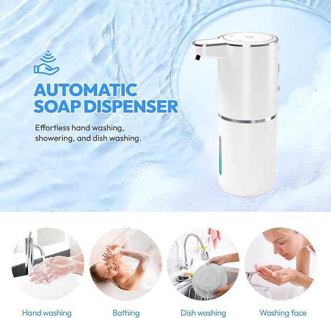 Automatic Soap Dispenser Touchless, Liquid Hand Soap Dispenser 12.8oz USB - Image 8