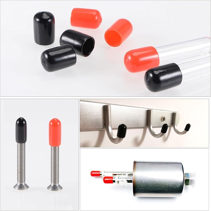 uxcell 20pcs Rubber End Caps 7mm ID Vinyl PVC Round Tube Bolt Cap Cover Screw - Image 5