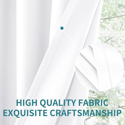 BGment Short White Curtains 40 Inches Length - Image 3