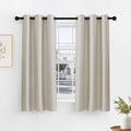 PONY DANCE Cream Window Curtain Panels 40 inch Length - Thermal Insulated Room Darkening Drapery Top Gromments for Kitchen/Bathroom/RV Camper, W 42 x L 40, 2 Panels Set