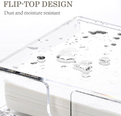 DINGHUO Acrylic Napkin Holder, Indoor & Outdoor, Bathroom Vanity - Image 4