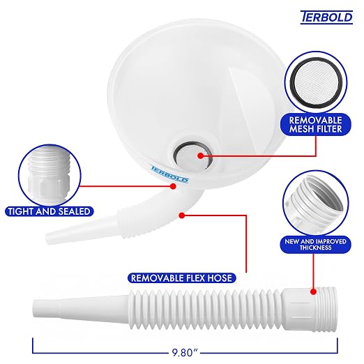 Automotive Flex Funnel with Hose | Wide Mouth Flexible Oil Funnel - Image 4
