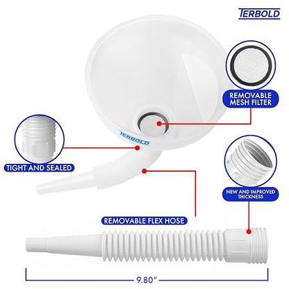 Automotive Flex Funnel with Hose | Wide Mouth Flexible Oil Funnel - Image 4