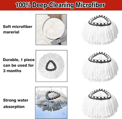 10 Pack Spin Mop Replacement Heads, 100% Microfiber Spin Mop Refill - Image 4