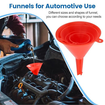 6 Pcs Automotive Funnels Set, Plastic Fuel Funnels - Image 4