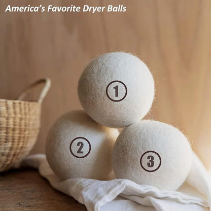 Sheep Wool Dryer Balls 4 Pack L Premium Natural Fabric Softener, Reusable - Image 6