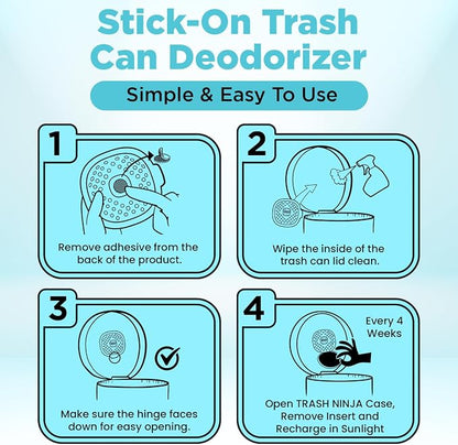 Trash Ninja Trash Can Deodorizer – Stick-On Air Freshener - Image 6