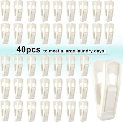 Hanger Clips for Velvet Hangers, Non-Slip Plastic Clips Pant Skirt Hanger Clips - Image 6