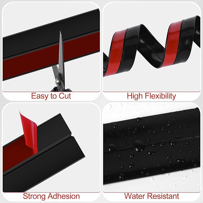 MYFAMIREA Door Weather Stripping 2IN x 10FT Door Draft Stopper Seal Tape - Image 4