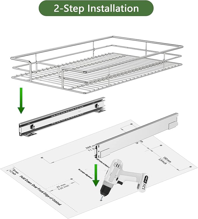 LOVMOR Pull Out Cabinet Organizer 17" W x 21" D, Kitchen Cabinet Pull Out - Image 8