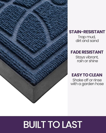 DEXI Front Door Mat Outside Entrance, Heavy Duty Non Slip Low Profile Doormat - Image 3