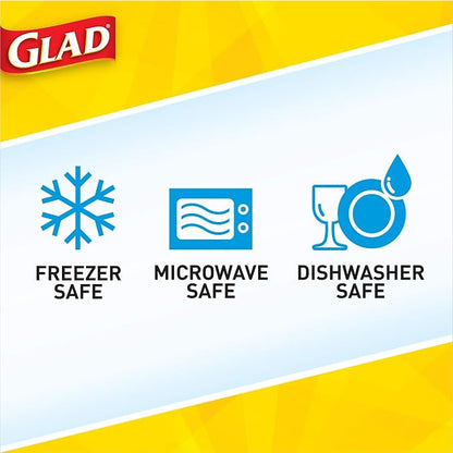 Glad Gladware Freezerware Food Storage Containers, Large Rectangle Holds 64 - Image 9
