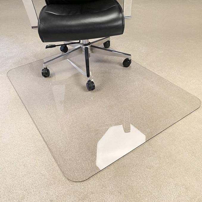 2Pack Crystal Clear 1/5" Thick 47" x 35" Heavy Duty Hard Chair Mat, Can be Used by MuArts