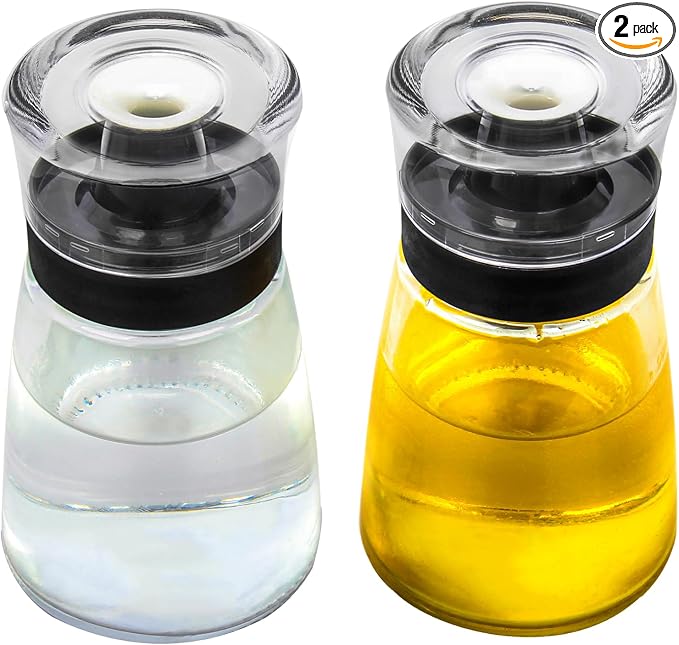 Outdoor Oil Dispenser Bottle for Camping, 160 ml/5.4 oz Glass Olive Oil and by TINMIX