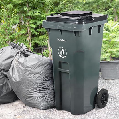 32 Gallon Trash Can with Wheels Outdoor Trash Can with Lid and Wheels - Image 6