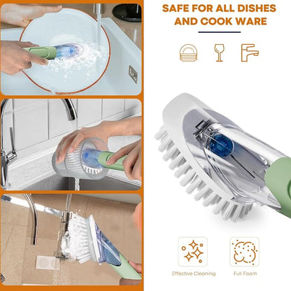 Soap Dispensing Replacement Dish Brush Storage Set - Image 6