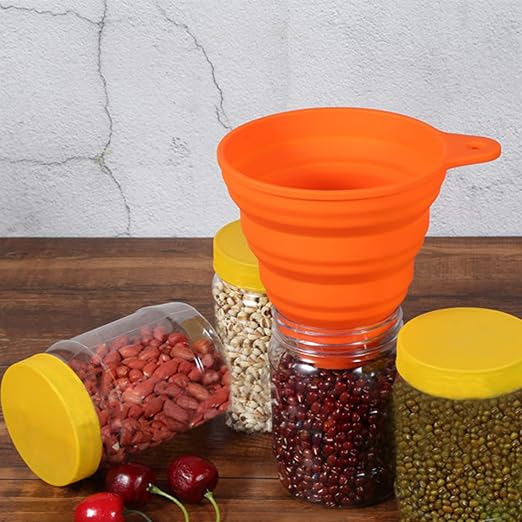 KongNai 4 Sizes Kitchen Funnel Set, Food Grade Silicone Collapsible Funnel - Image 4