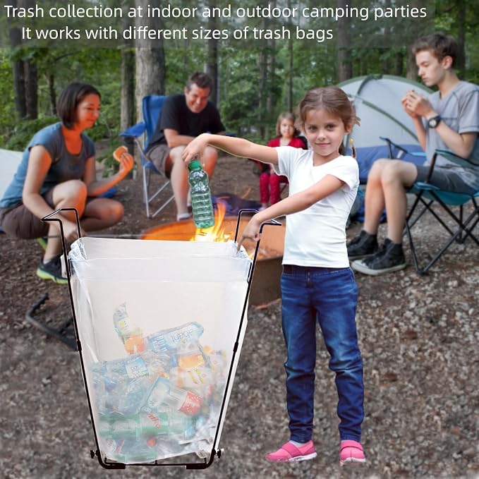 Trash Bag Holder Stand 45 Gallon Outdoor Leaf Bag Stand - Image 6