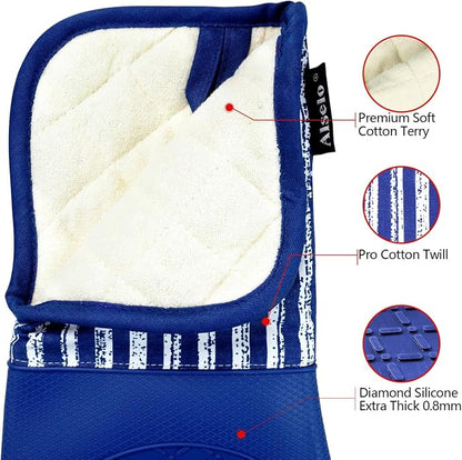 Alselo Silicone Oven Mitts Heat Resistant 932℉ - Image 3