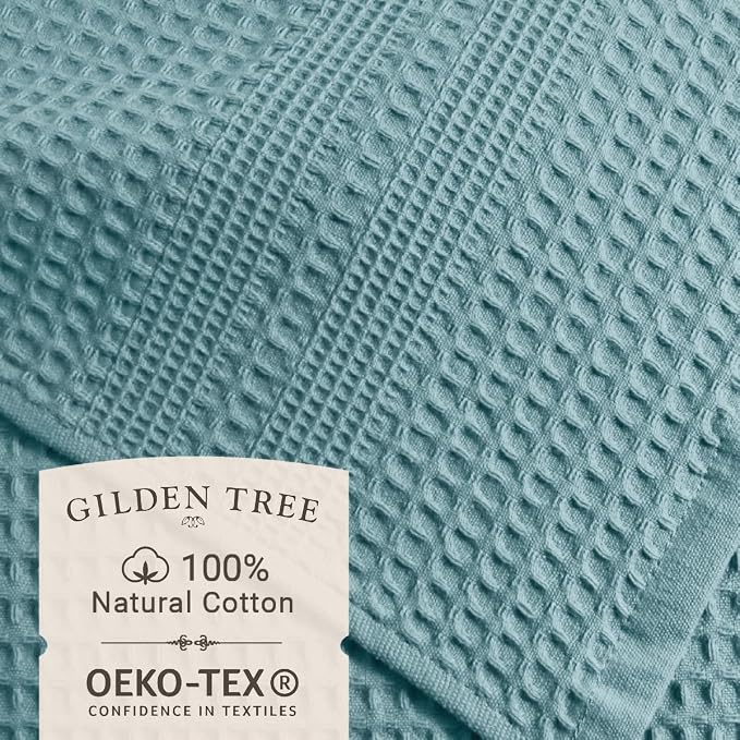 GILDEN TREE Waffle Towel Set Quick Dry Thin | 2 Bath Towels | 2 Hand Towels | 2 - Image 2
