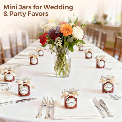 ComSaf 8oz Glass Jars with Airtight Lids, Bulk Cylindrical Jelly Jars - Image 5