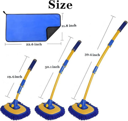 Car Wash Brush with Long Handle, Microfiber Towels Car Wash Kit Cleaning - Image 2
