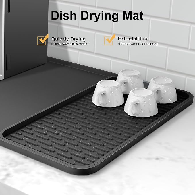 Silicone Coffee Mat, Coffee Bar Accessories Fit Under Coffee Maker Coffee - Image 3