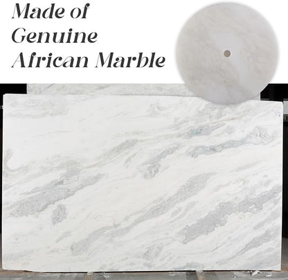 Koville African Genuine Marble Paper Towel Holder Countertop, - Image 5