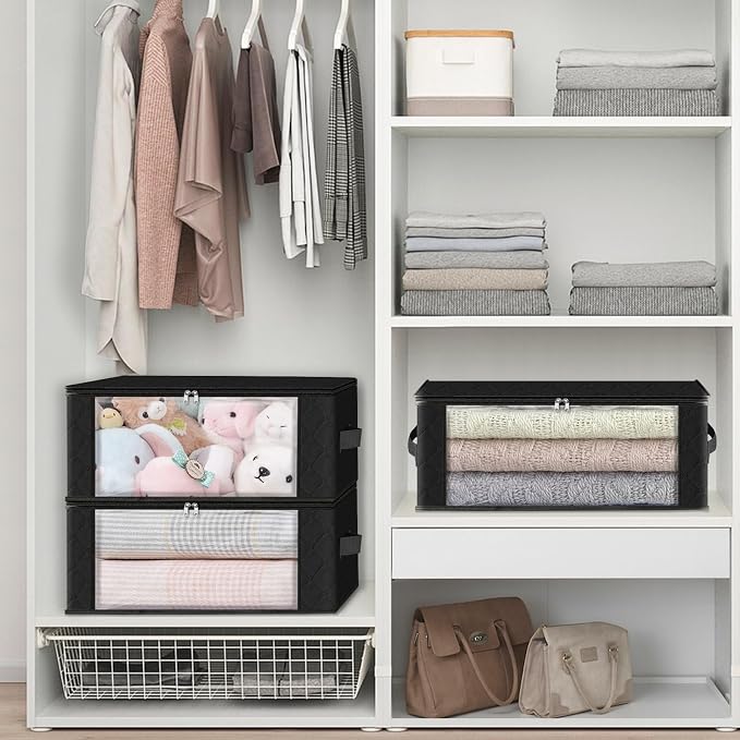 HomeHacks 6-Pack Clothes Organizer Storage Bags Foldable Storage Box - Image 5