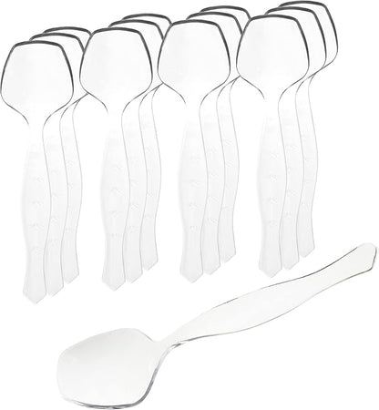 PARTY BARGAINS Disposable Clear Plastic Serving Spoons 8.75″ – Heavy-Duty Clear by PARTYBARGAINS