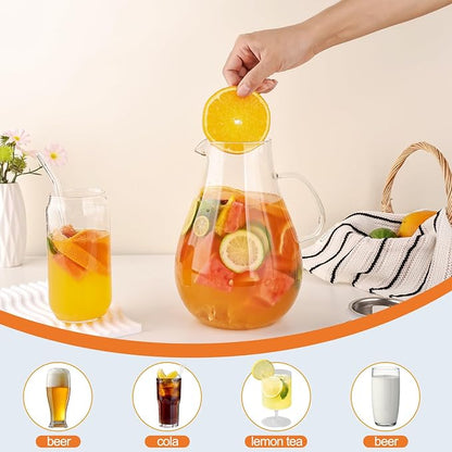 2500ml Glass Pitcher with Lid, 88 Ounces with Precise Scale Line, Hot/Cold - Image 4