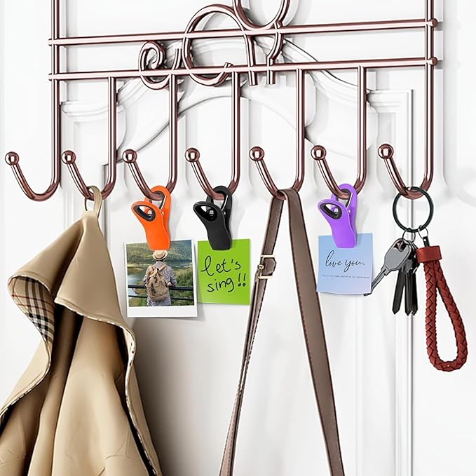 FINDMAG 24 Pack Magnetic Chip Clips for Food Storage, Assorted Color Plastic Clips with Magnet for Kitchen, Refrigerator, Snack Bags, and Sealing Packages