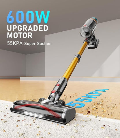 Cordless Vacuum Cleaner for Home 600W 55Kpa Upgraded Powerful Stick Vacuum Up - Image 2