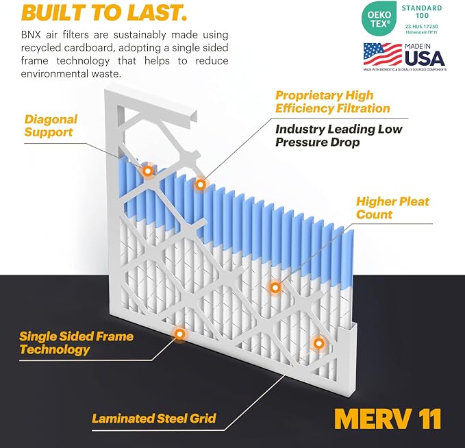 BNX TruFilter 12x12x1 Air Filter MERV 11 - Image 4