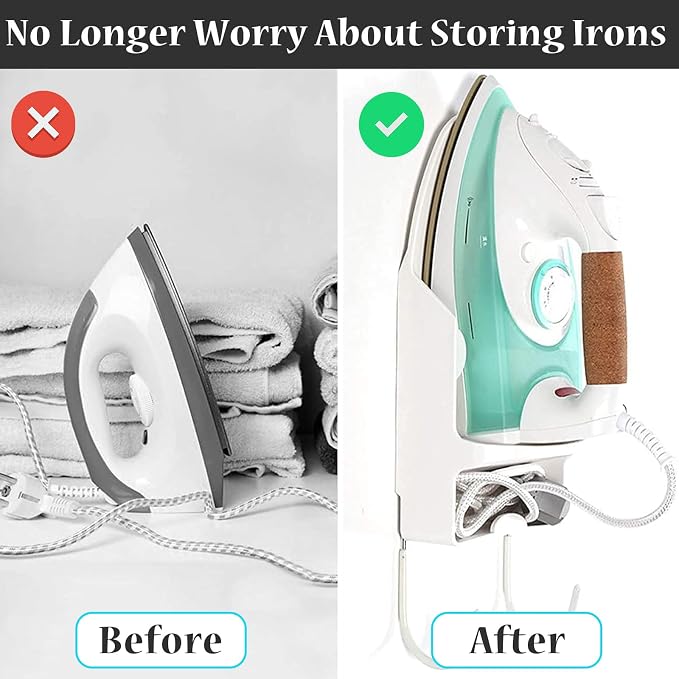 Ironing Board Hanger Wall Mount Electric Iron Holder Ironing Board Rack - Image 2