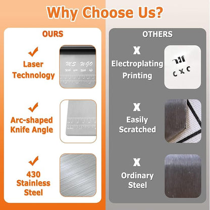 Pro Dough Pastry Scraper/Cutter/Chopper Stainless Steel Mirror Polished - Image 5