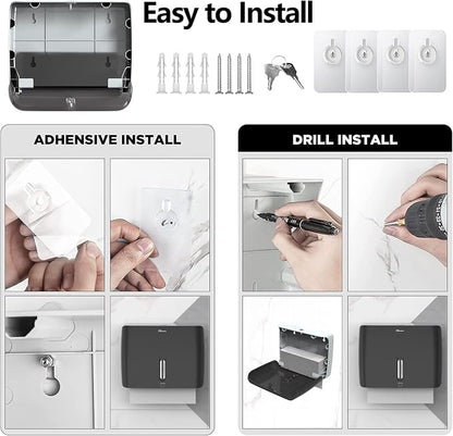Trifold Paper Towel Dispenser Black Pearl Premium Grade 10⅞” Length X 8¼” High - Image 2