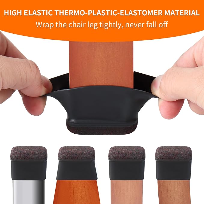 Ezprotekt 24 Pcs Rectangle Felt Chair Leg Floor Protectors - Image 7