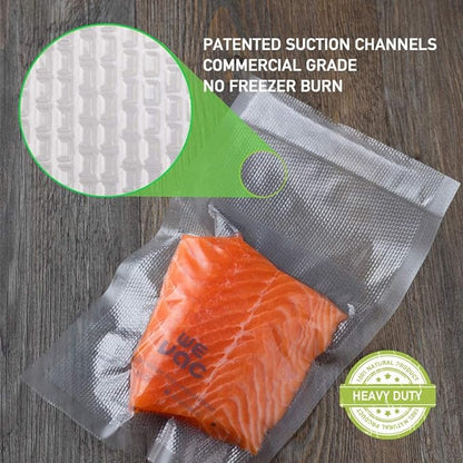 Wevac 8” x 12” 200 Count Food Vacuum Sealer Bags Keeper, PreCut Quart, BPA Free - Image 4