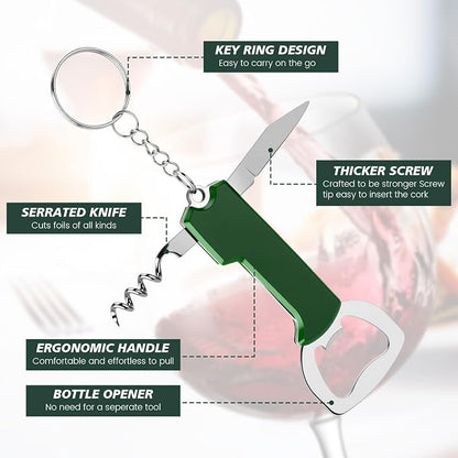 Ziliny 24 Pcs Bottle Opener Keychain Bulk Wine Bottle Beer Opener Keychain - Image 2