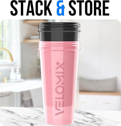 VELOMIX -2 Pack- 28 oz Protein Shaker Bottles - Image 6