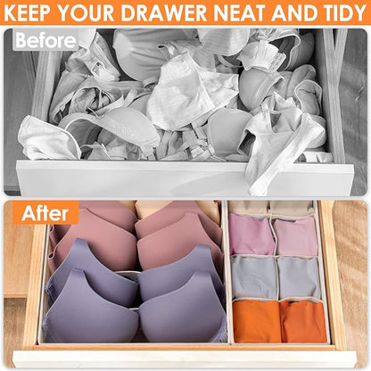 12 Pack Baby Clothes Organizer for Nursery, 116 Cells Fabric Foldable Dresser - Image 6