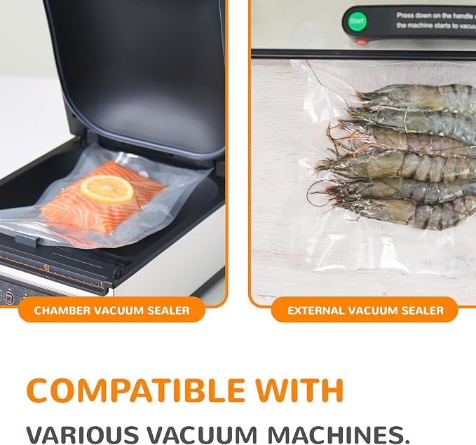 All-in-One Variety Pack Vacuum Sealer Bags & Rolls – 50x 6''x10'', 70x 8''x12'' - Image 5