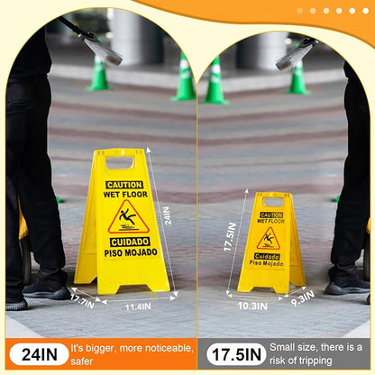 XPCARE 24 Inches Caution Wet Floor Sign, A Frame Safety Wet Floor Signs - Image 3