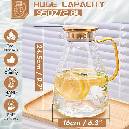 Yirilan 2.8 Liter Glass Pitcher - Image 2