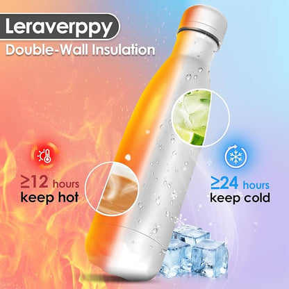 17oz Cola-Bottle Shaped Stainless Steel Leak-proof Water Bottle, Double Wall - Image 3