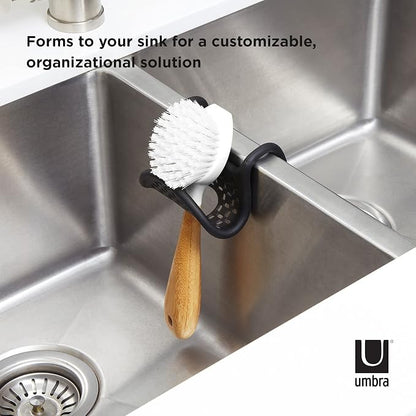 Umbra Sling Sponge Holder for Kitchen Sink – No Suction Cups, Flexible Caddy - Image 4